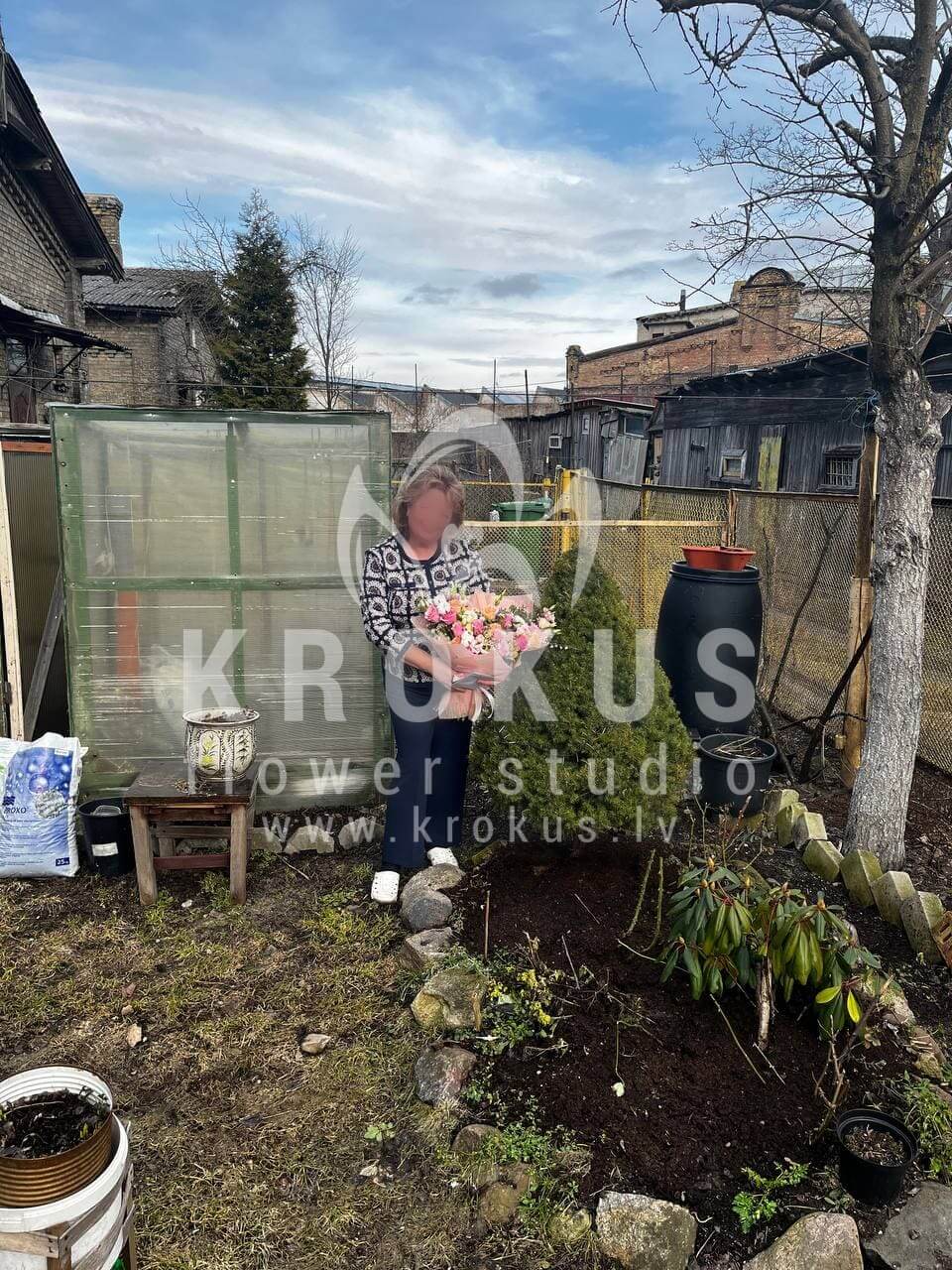 Ziedu piegāde Latvia Rīga (astilbekokvilnapeonveidīgās rozeswaxflowerpeonijaslizantes)