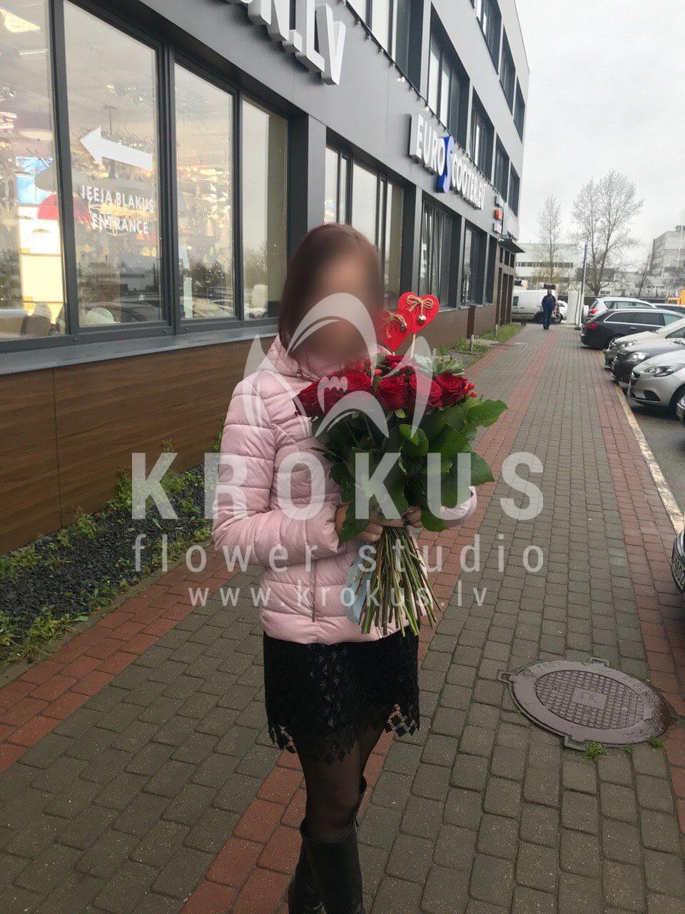 Deliver flowers to Rīga (succulent plantshypericumred roses)