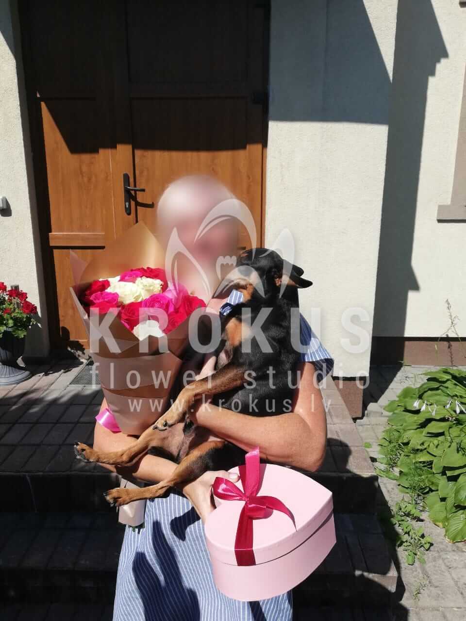 Ziedu piegāde Latvia Jūrmala (rozā rozesbaltas rozessarkanas rozes)